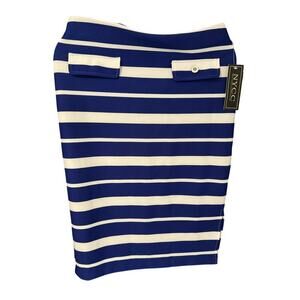 NY & Company NWT blue and white Nautical twist pencil skirt.